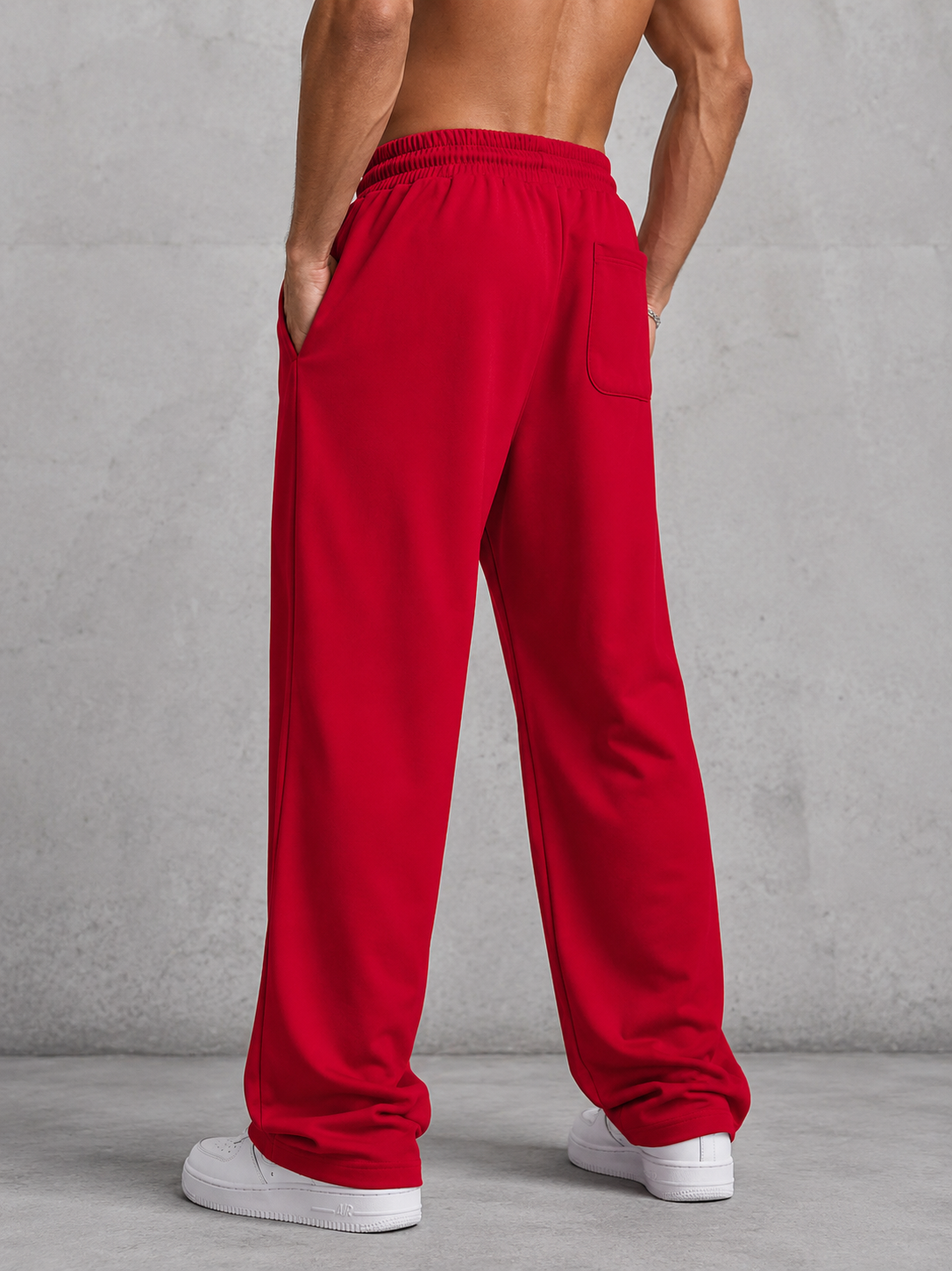 REFLECTION STRIPED STRAIGHT-LEG SWEATPANTS