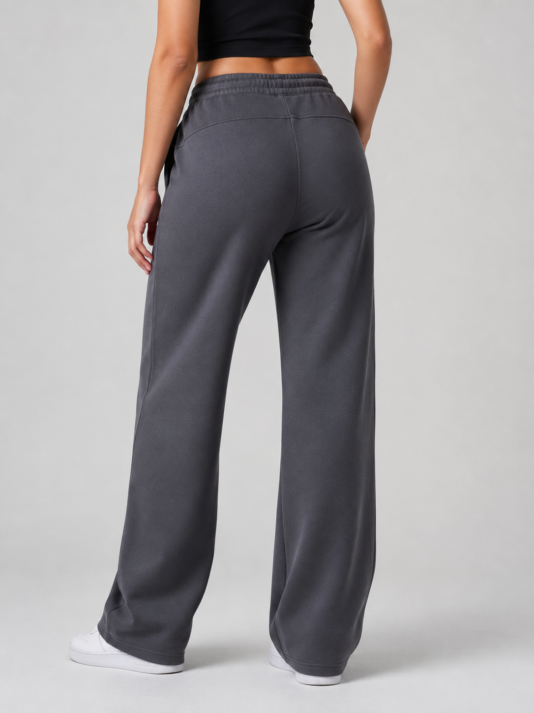 ESSENTIAL DRAWSTRING STRAIGHT-LEG SWEATPANTS