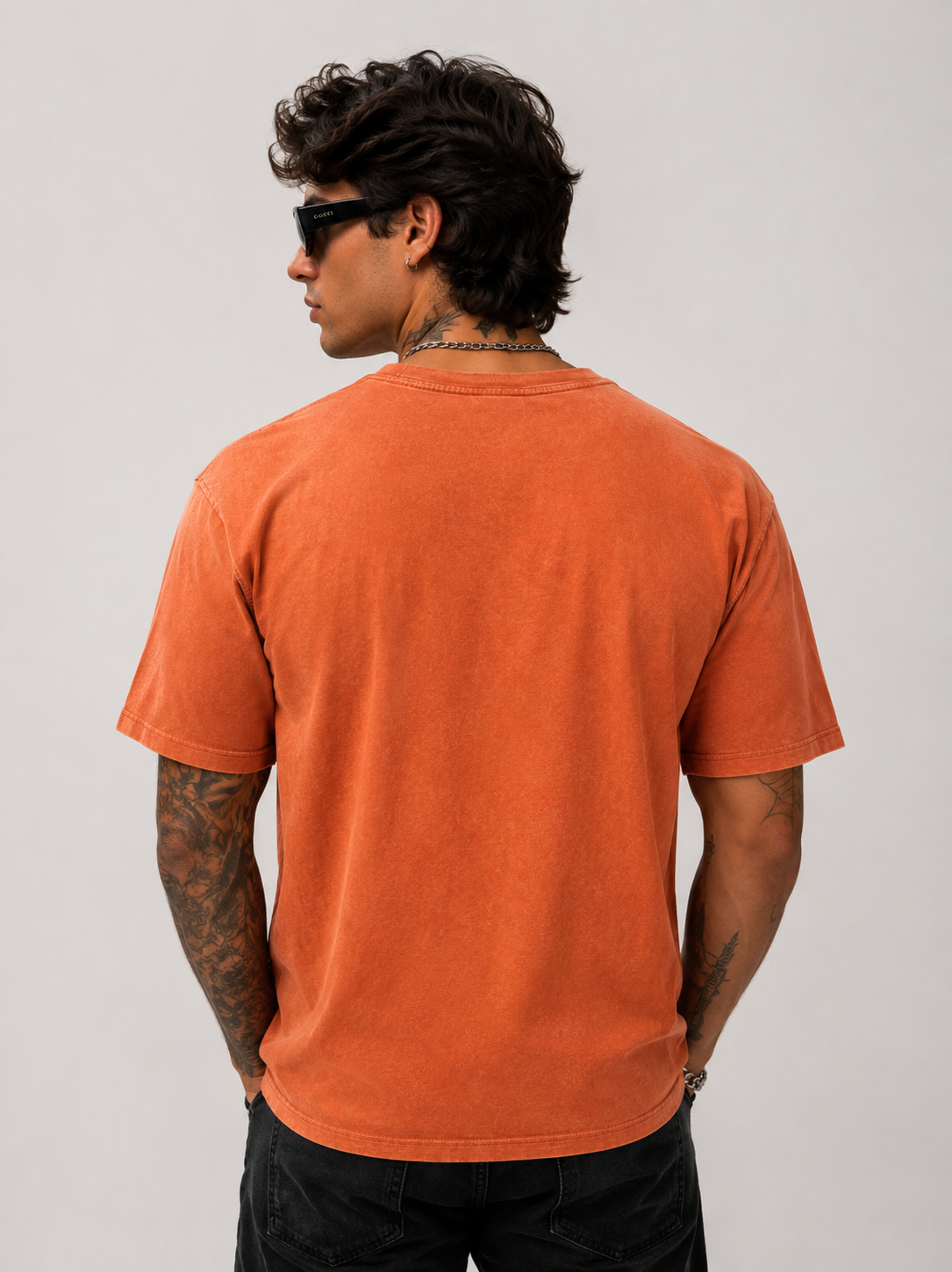 SNOW WASHED OVERSIZED COTTON T-SHIRT