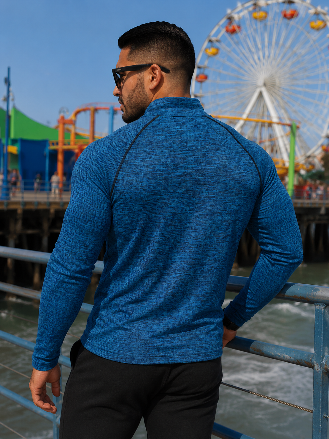 MEN'S QUARTER-ZIP PERFORMANCE LONG SLEEVE T-SHIRT