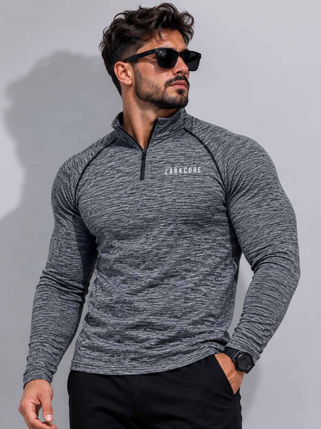 MEN'S QUARTER-ZIP PERFORMANCE LONG SLEEVE T-SHIRT
