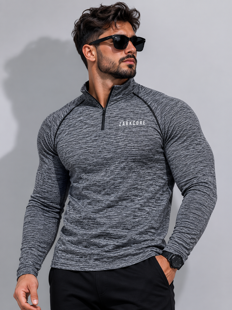 MEN'S QUARTER-ZIP PERFORMANCE LONG SLEEVE T-SHIRT