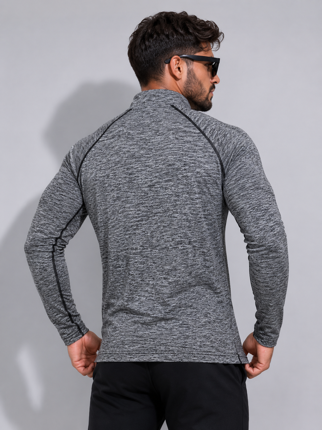 MEN'S QUARTER-ZIP PERFORMANCE LONG SLEEVE T-SHIRT