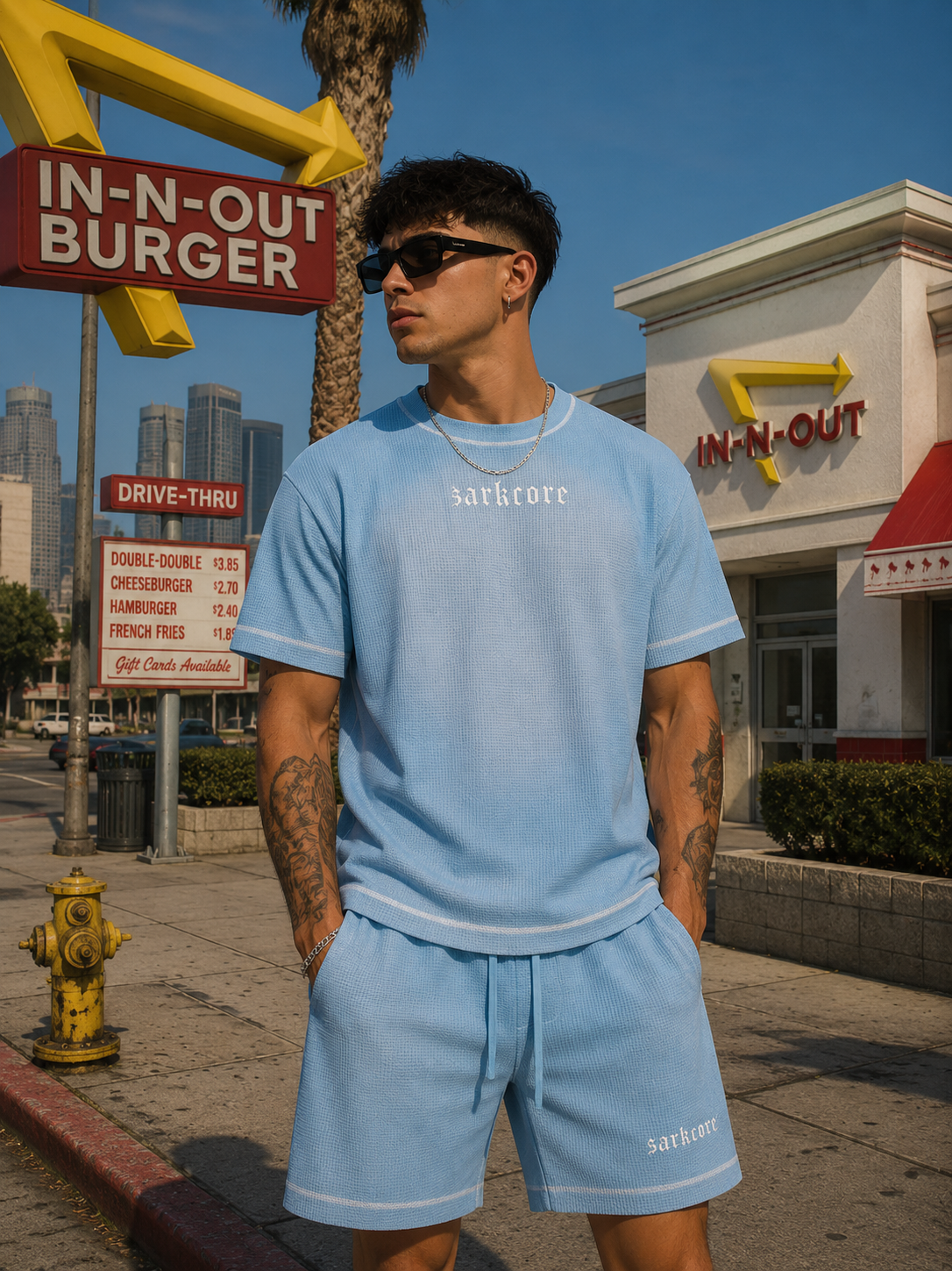 UNISEX SUNFADE WAFFLE BOXY T-SHIRT