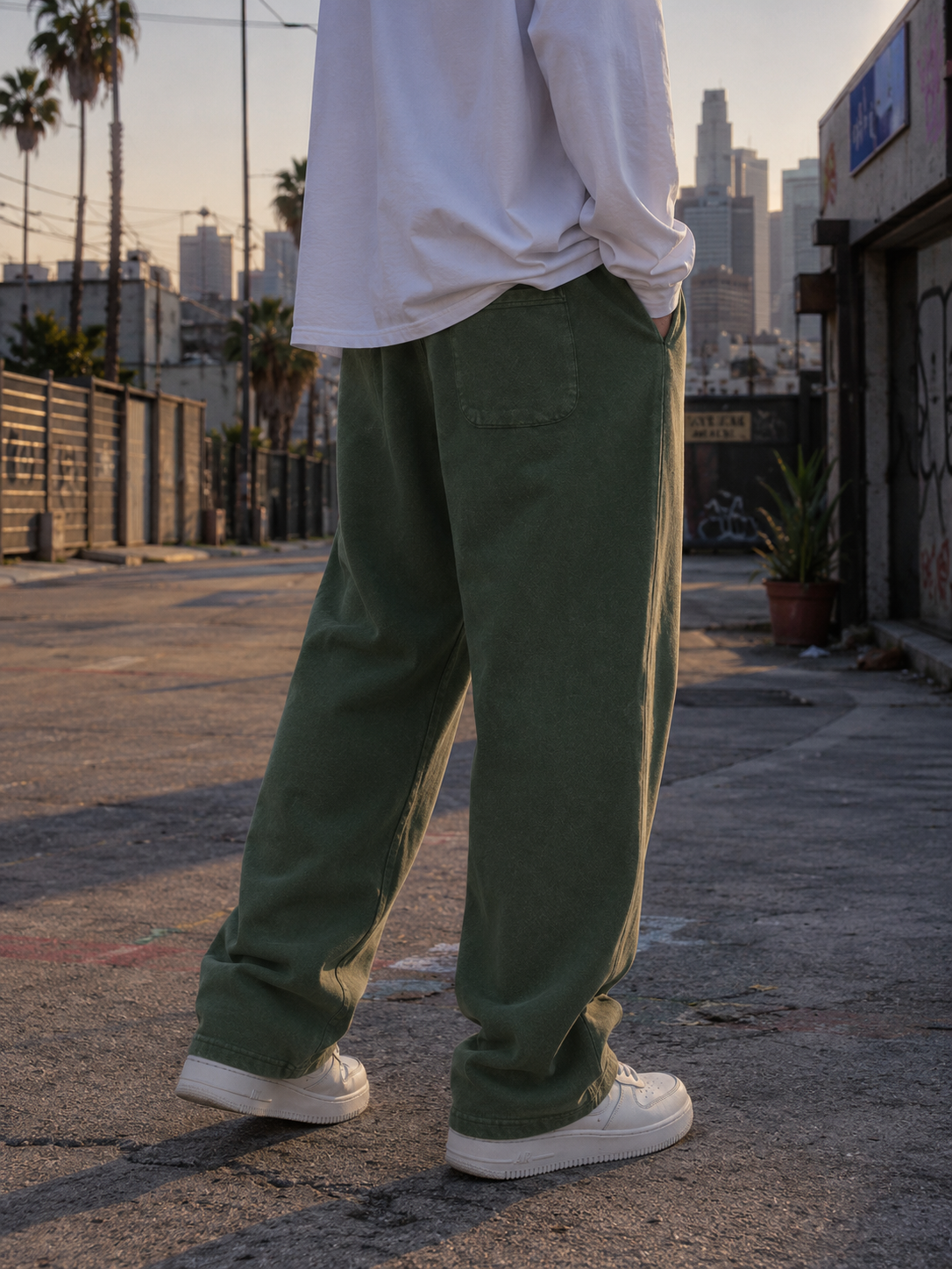 UNISEX VINTAGE WASH LOOSE SWEATPANTS