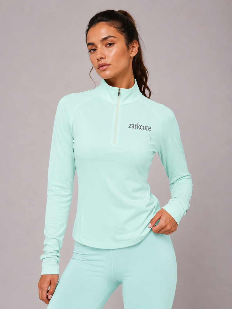 WOMEN'S QUARTER-ZIP YOGA PULLOVER
