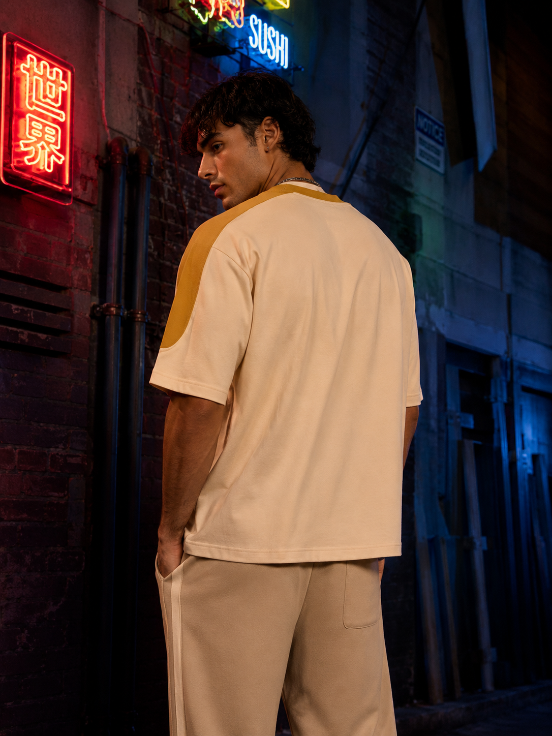 COLOR BLOCK OVERSIZED T-SHIRT