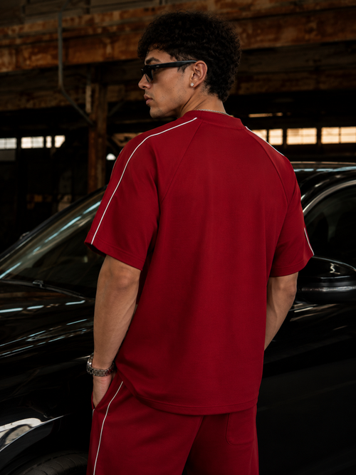 CONTRAST STITCH RAGLAN T-SHIRT