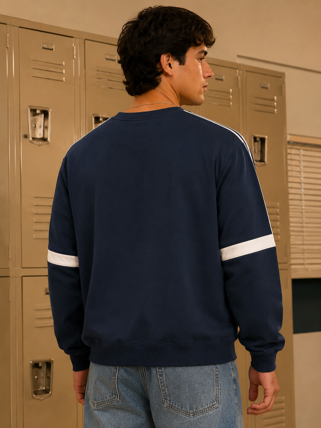 OVERSIZED CREWNECK TAPED SWEATSHIRT