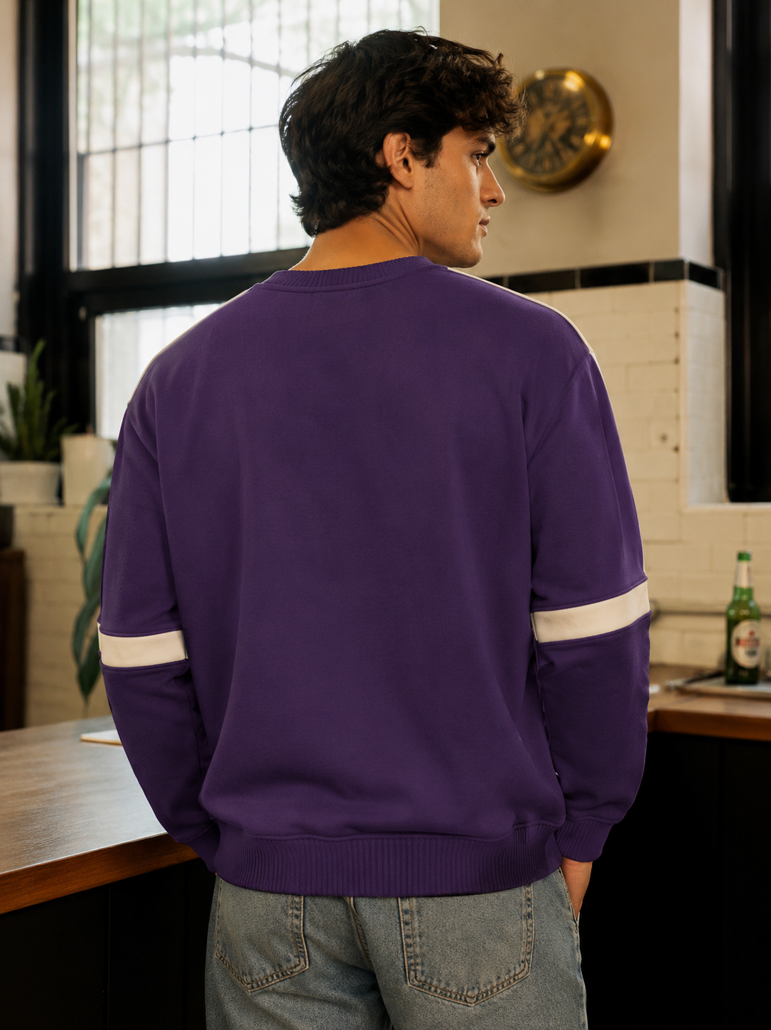 OVERSIZED CREWNECK TAPED SWEATSHIRT