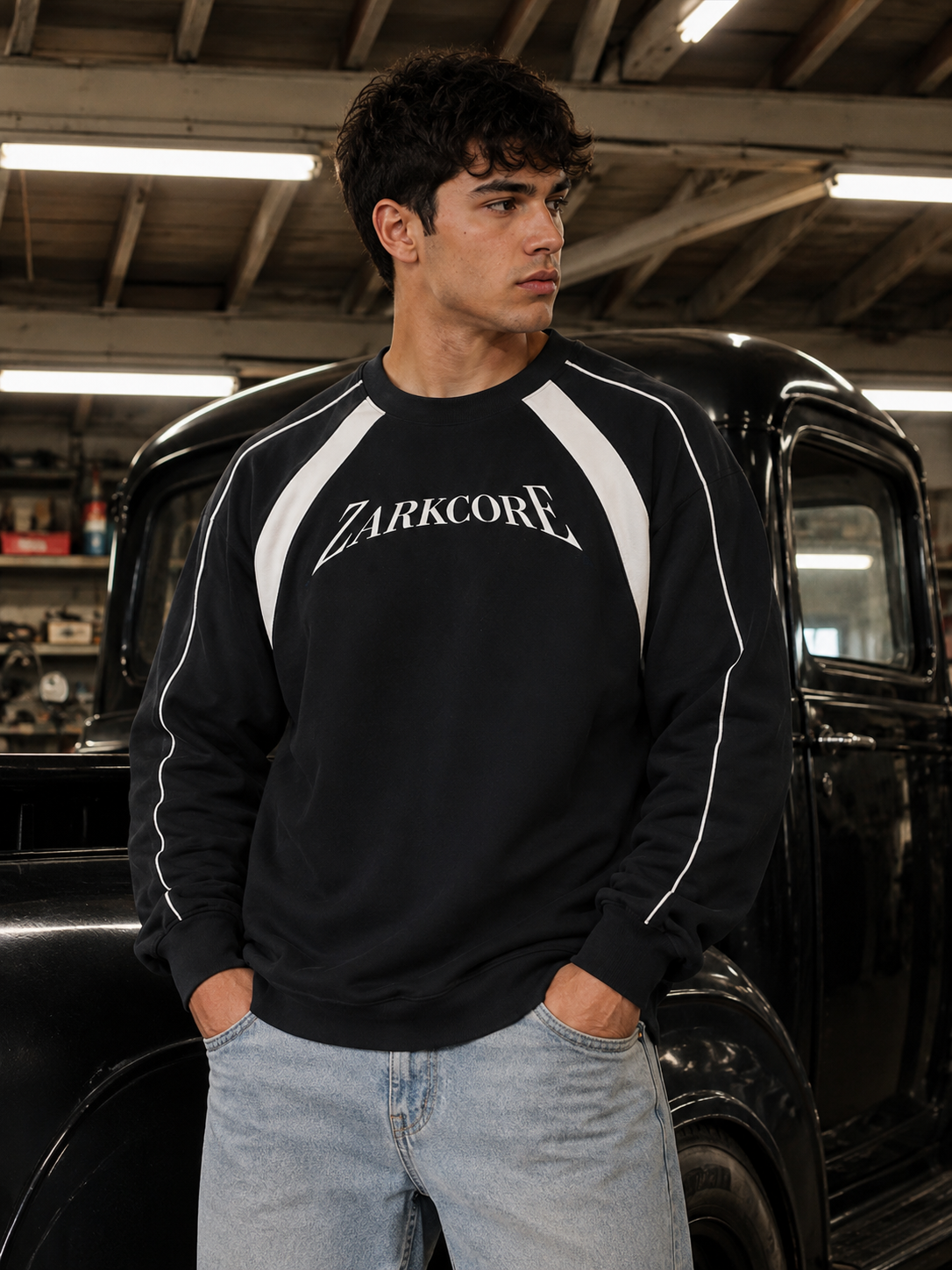 UNISEX COLOR BLOCK CREWNECK SWEATSHIRT