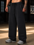 SNOW WASHED TAPE RAW EDGE SWEATPANTS
