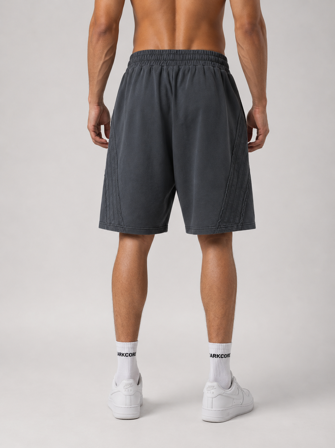UNISEX VINTAGE WASH RAW EDGE SHORTS