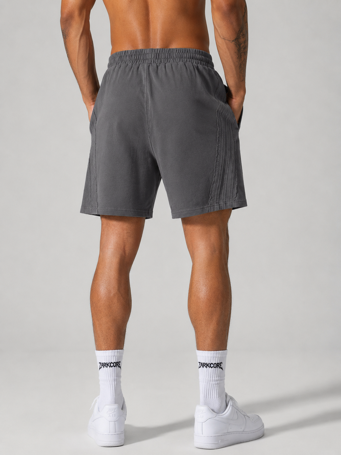 UNISEX VINTAGE WASH RAW EDGE SHORTS