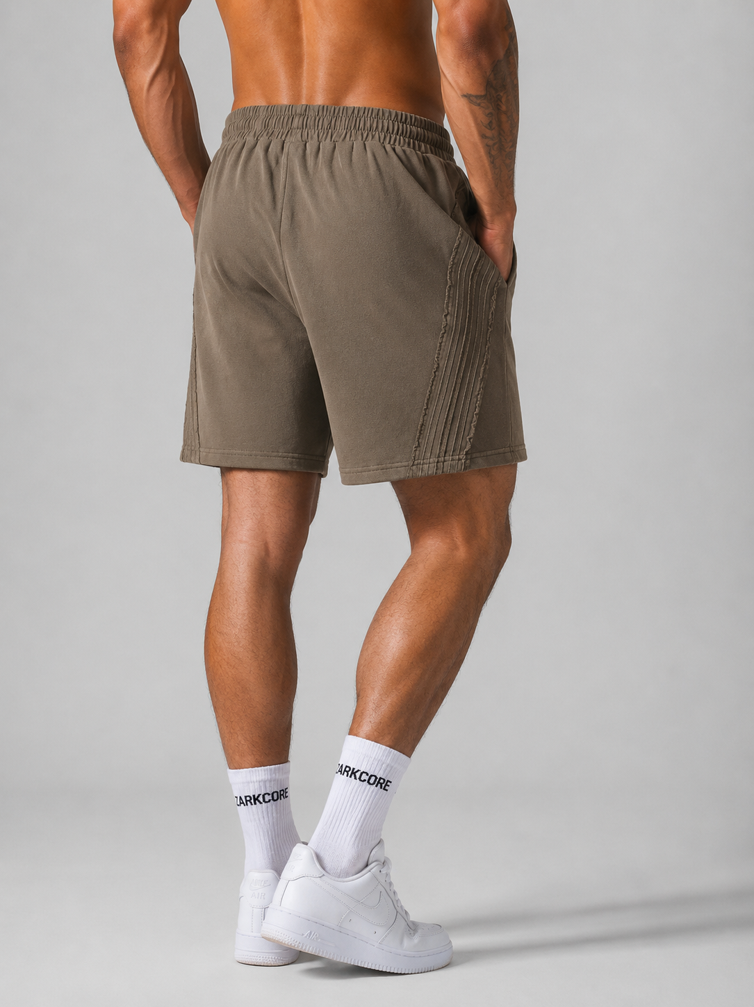 UNISEX VINTAGE WASH RAW EDGE SHORTS