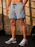 CLASSIC STRIPE TRIM BASKETBALL SHORTS