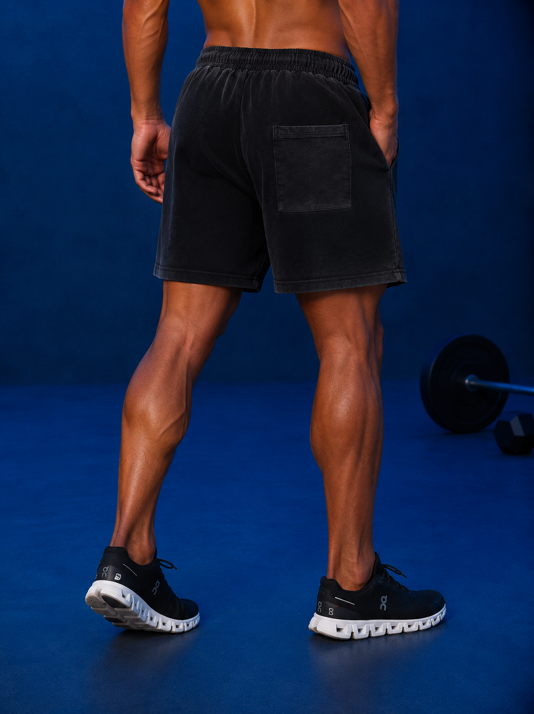 REVERSE DYED SWEATSHORTS