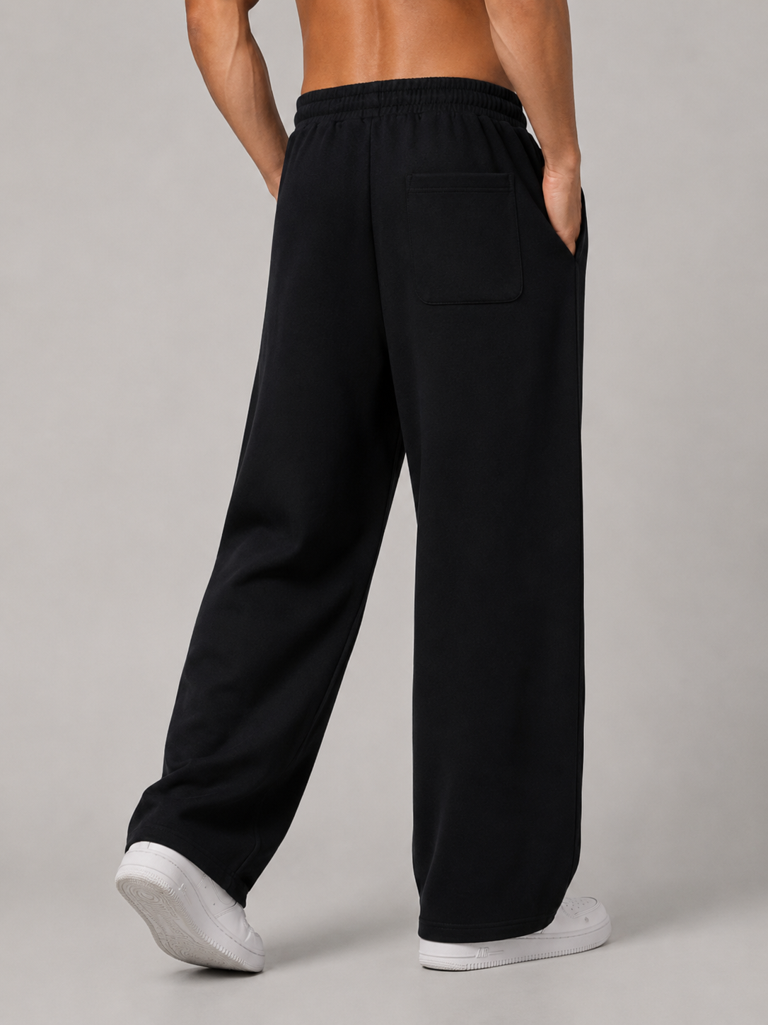 CONTRAST TAPE STRAIGHT-LEG SWEATPANTS