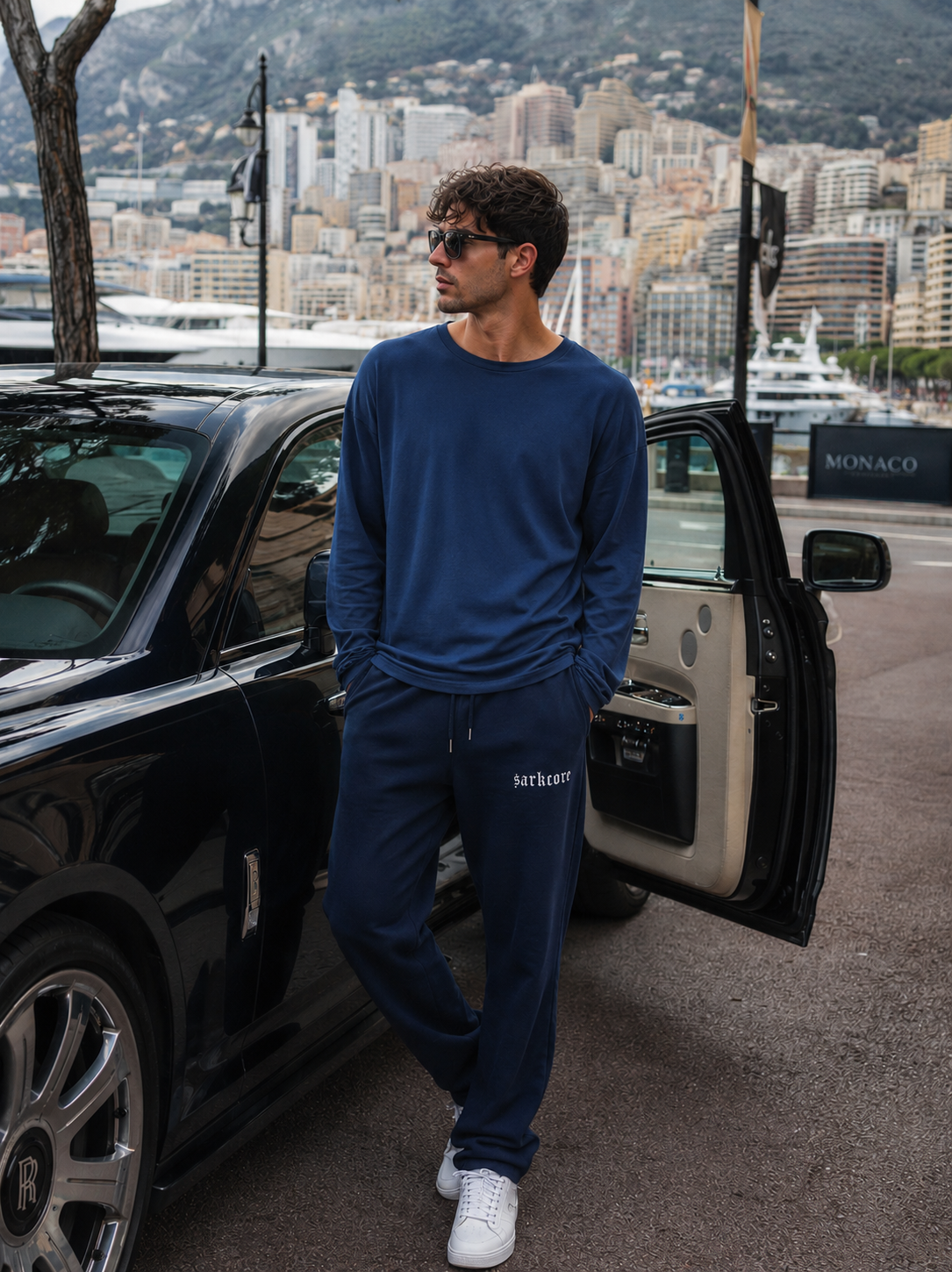 SOLID COLOR STRAIGHT-LEG SWEATPANTS
