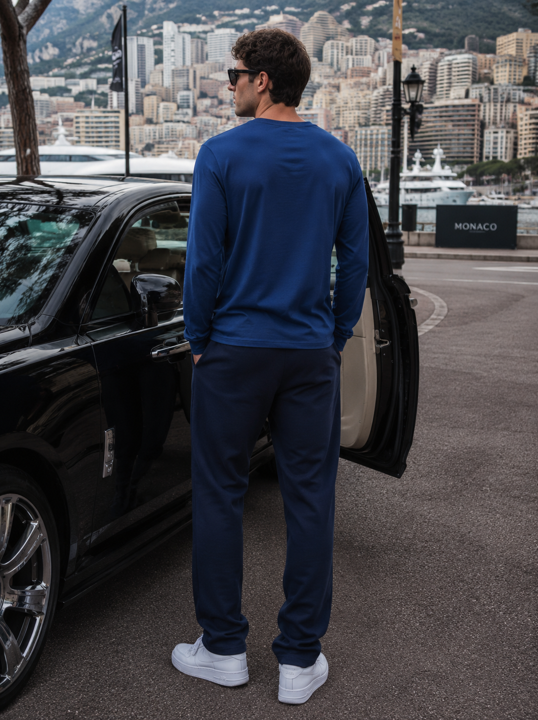 SOLID COLOR STRAIGHT-LEG SWEATPANTS