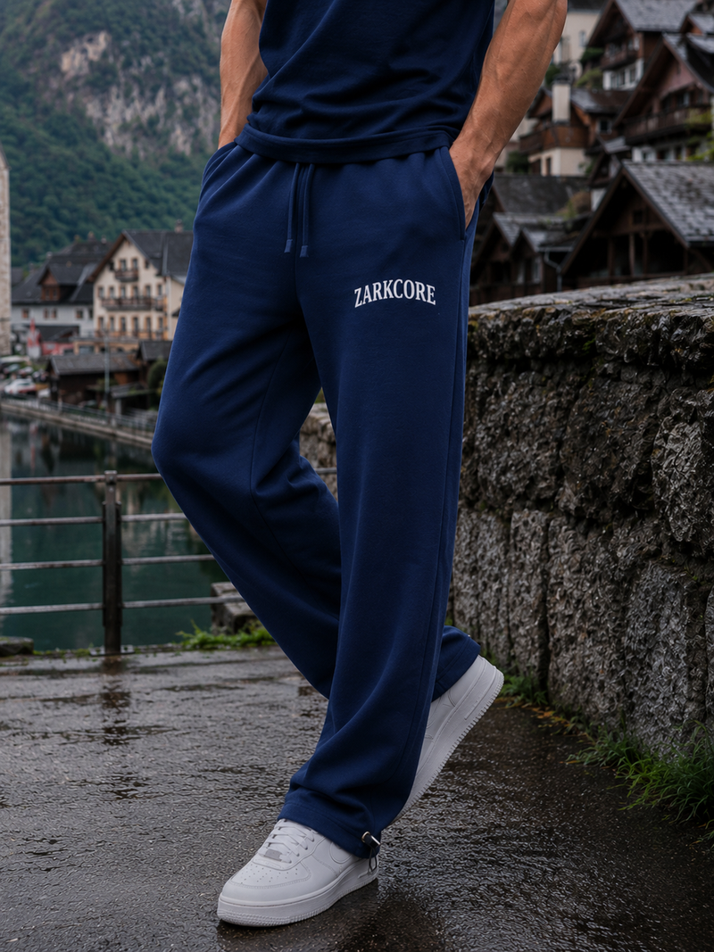 ESSENTIAL DRAWSTRING STRAIGHT-LEG SWEATPANTS