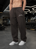 FLEECE DRAWSTRING STRAIGHT-LEG SWEATPANTS